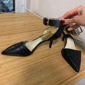 Micheal Kors kitten heel shoes with ankle strap